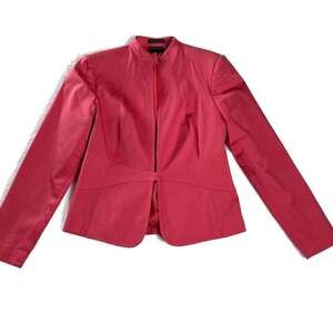 Axcess Coral Pink Stretch Tailored Blazer Jacket Size 8 Minimalist